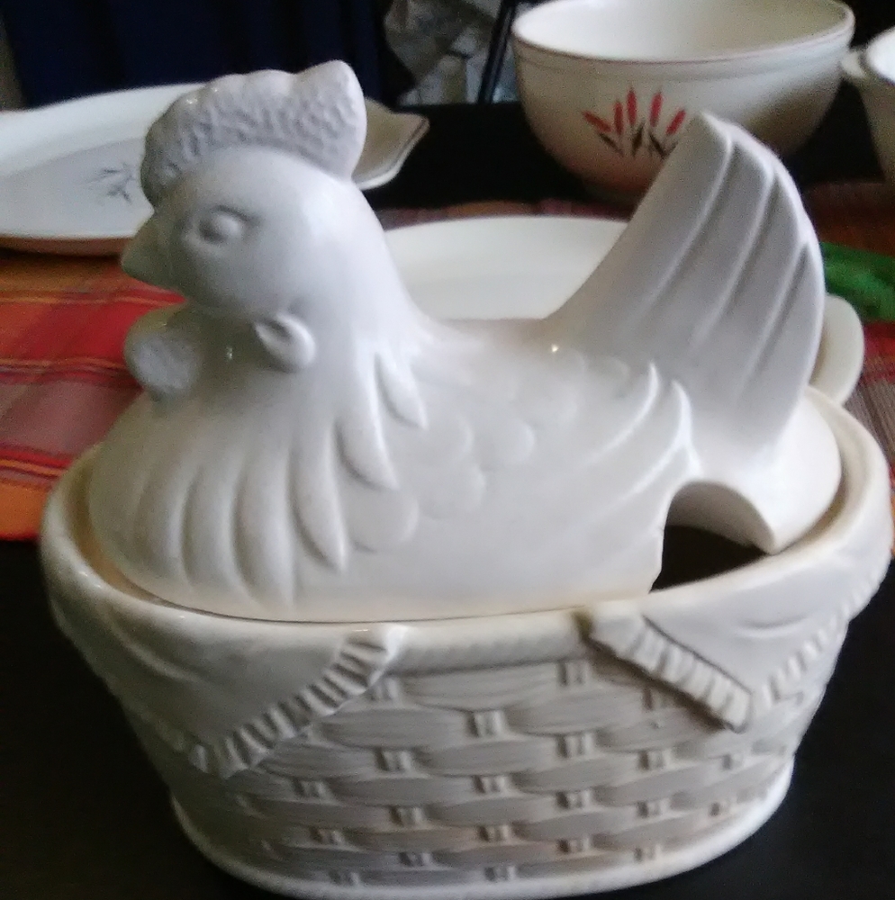 Hen on the basket